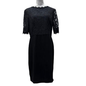 NUE by Shani Black Lace Dress - Size 14 - Cocktail Party Sheath